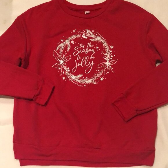 Sweatshirt Christmas womens new size M 8-10 cotton 50% polyester Holiday Time - Picture 1 of 2